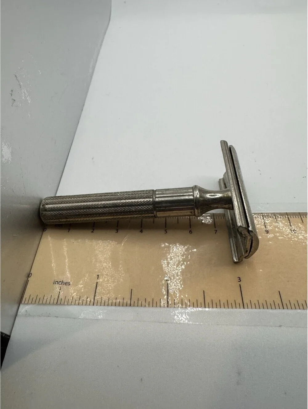 Vintage Gillette Fat Handle Tech Safety Razor Made in USA Double Edge DE Razor